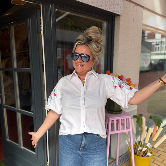 Blouse Bloemen - Wit