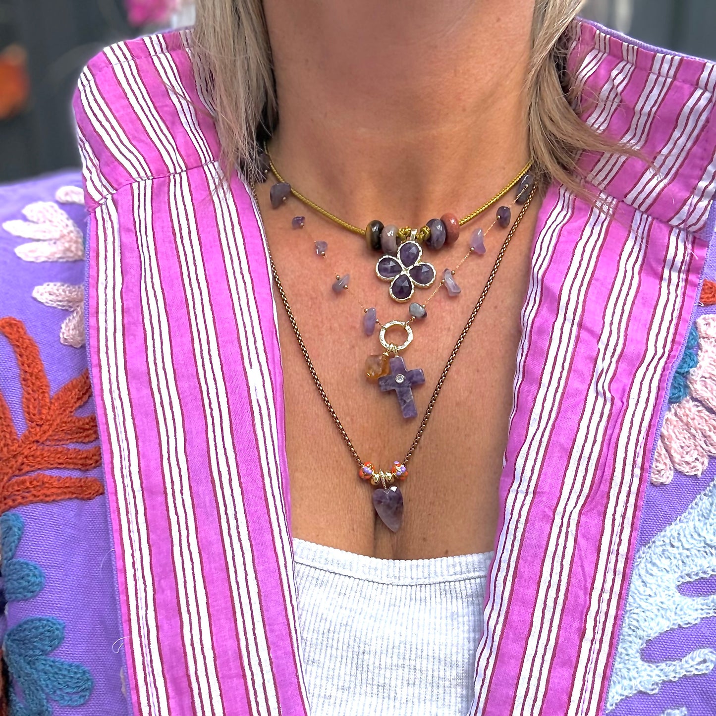 Ketting Golden Amethist