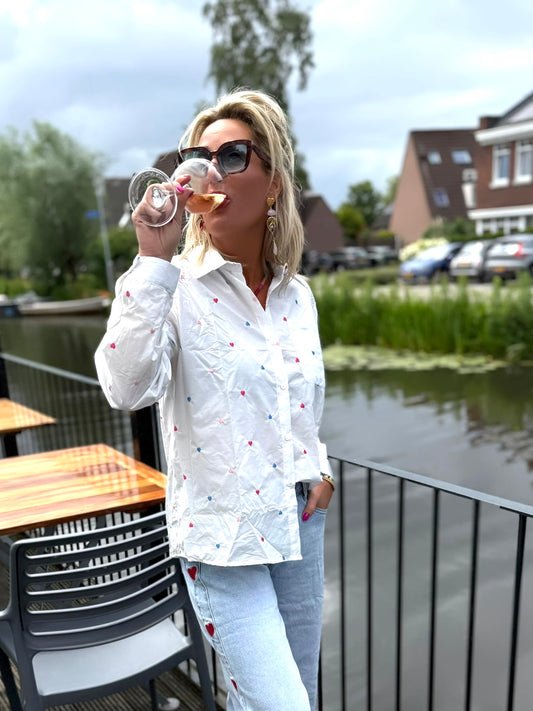 Blouse Hartjes - Wit