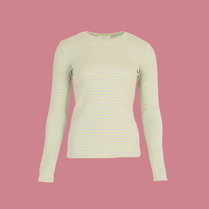 Basic Streep Top - Mint/Lila