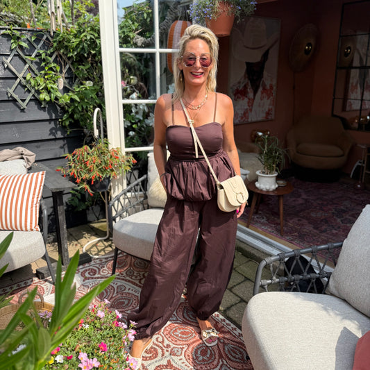 Co-ord Peplum Set - Bruin