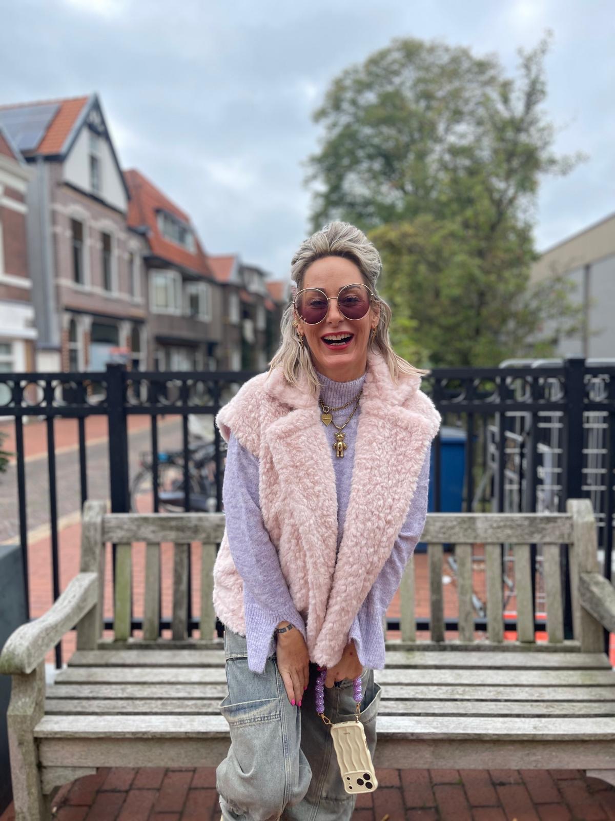 Gilet Teddy - Zacht Roze