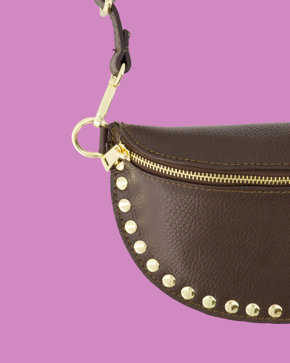 Debby Leren Tas - Bruin