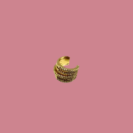 EarCuff Golden Crystal
