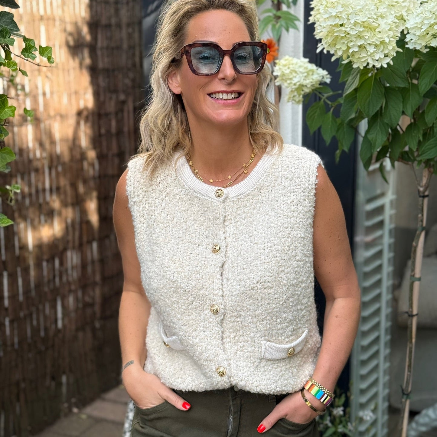 Gilet Bouclé - Gooisch Beige