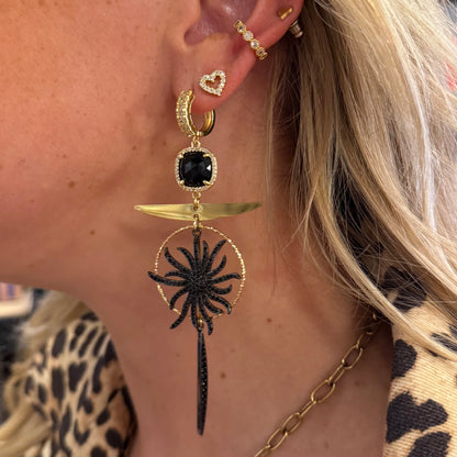 Oorbel Statement - Black Breeze