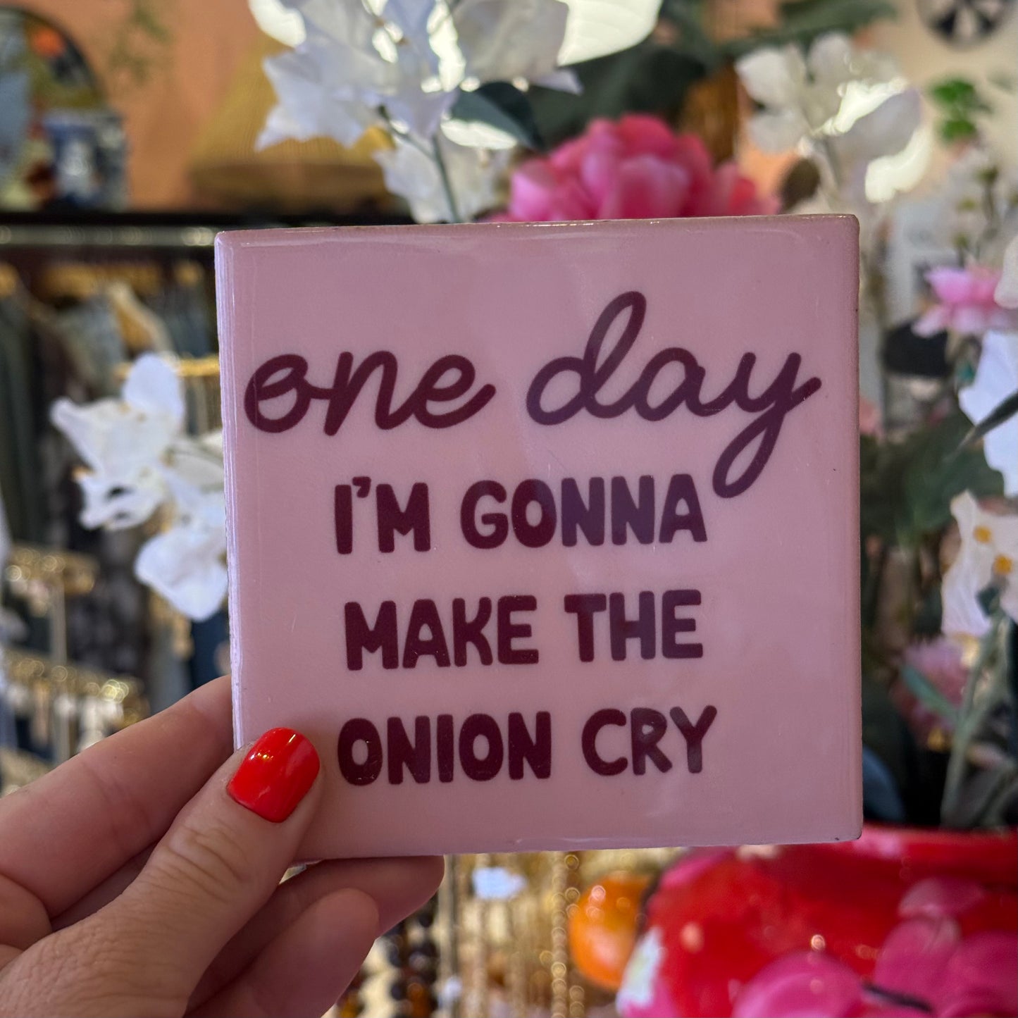 Tegeltje ‘Onion Cry’
