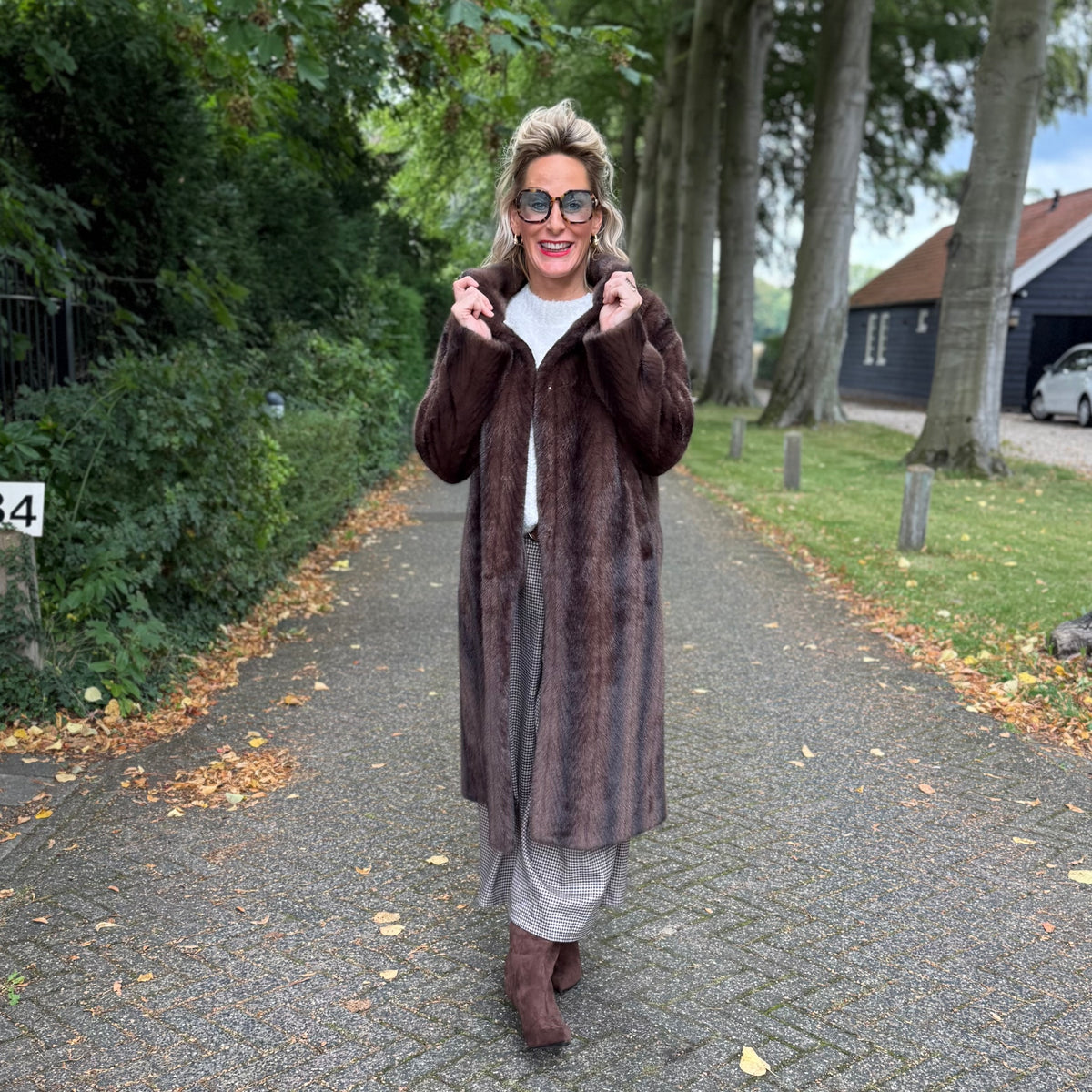 Mantel Faux Fur - Bruin