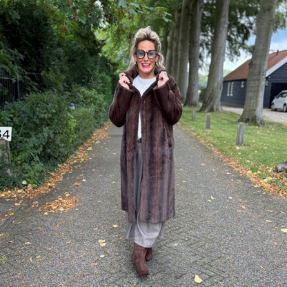 Mantel Faux Fur - Bruin
