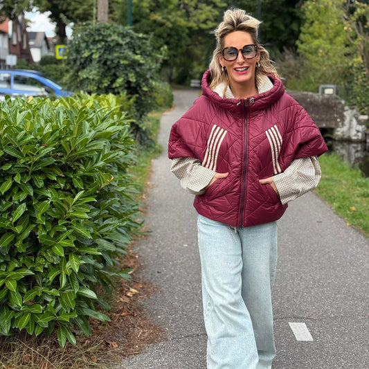 Bodywarmer Streep - Bordeaux