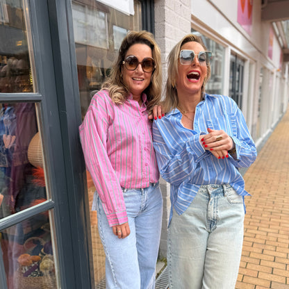 Blouse Streep - Blauw/Wit