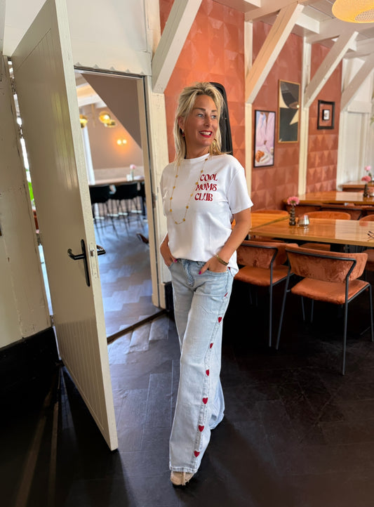 Jeans Harten - Denim/Rood