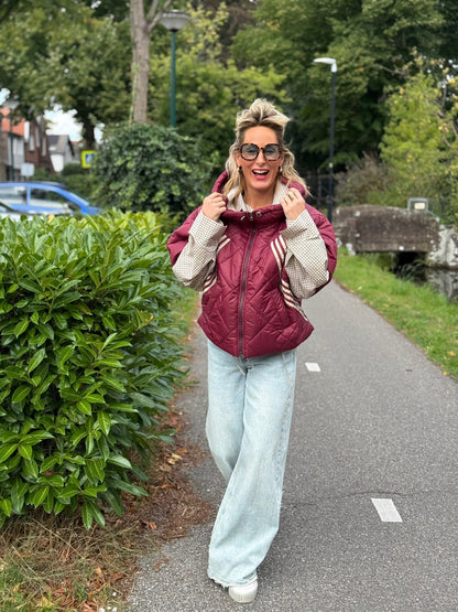 Bodywarmer Streep - Bordeaux
