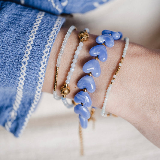 Armband Luxe Hart - Blauw