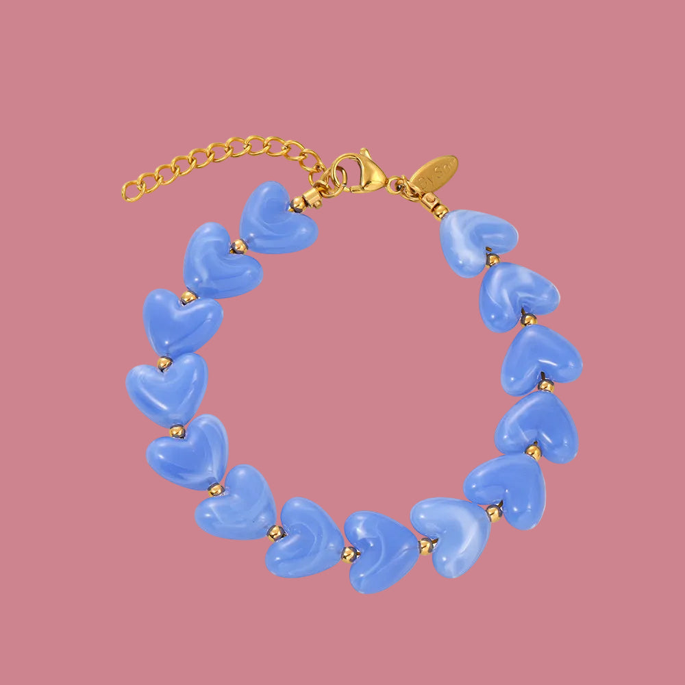Armband Luxe Hart - Blauw