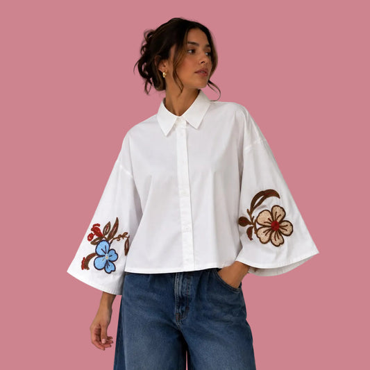 Blouse Bloem - Wit