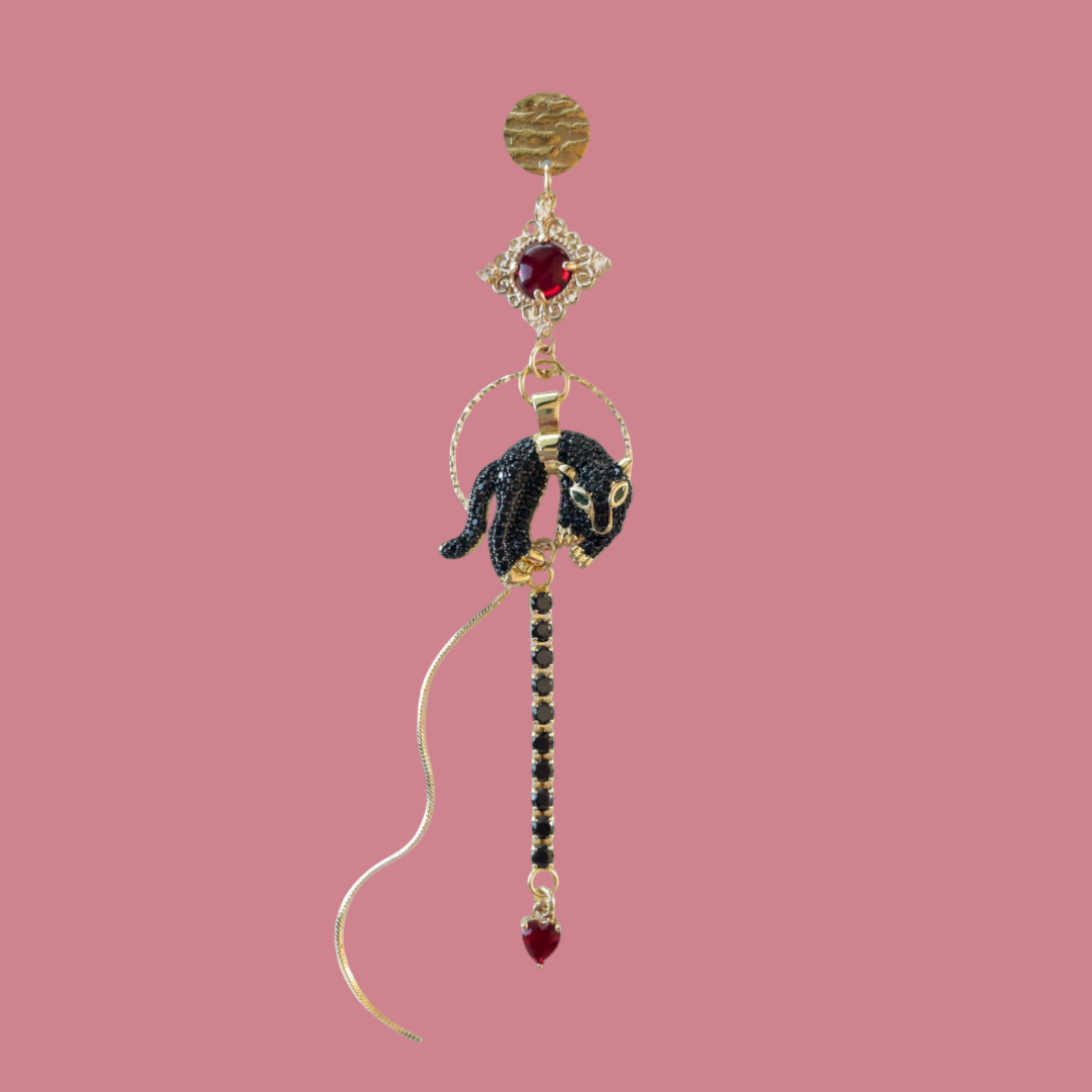 Label M Oorbel -  Dark Elegance