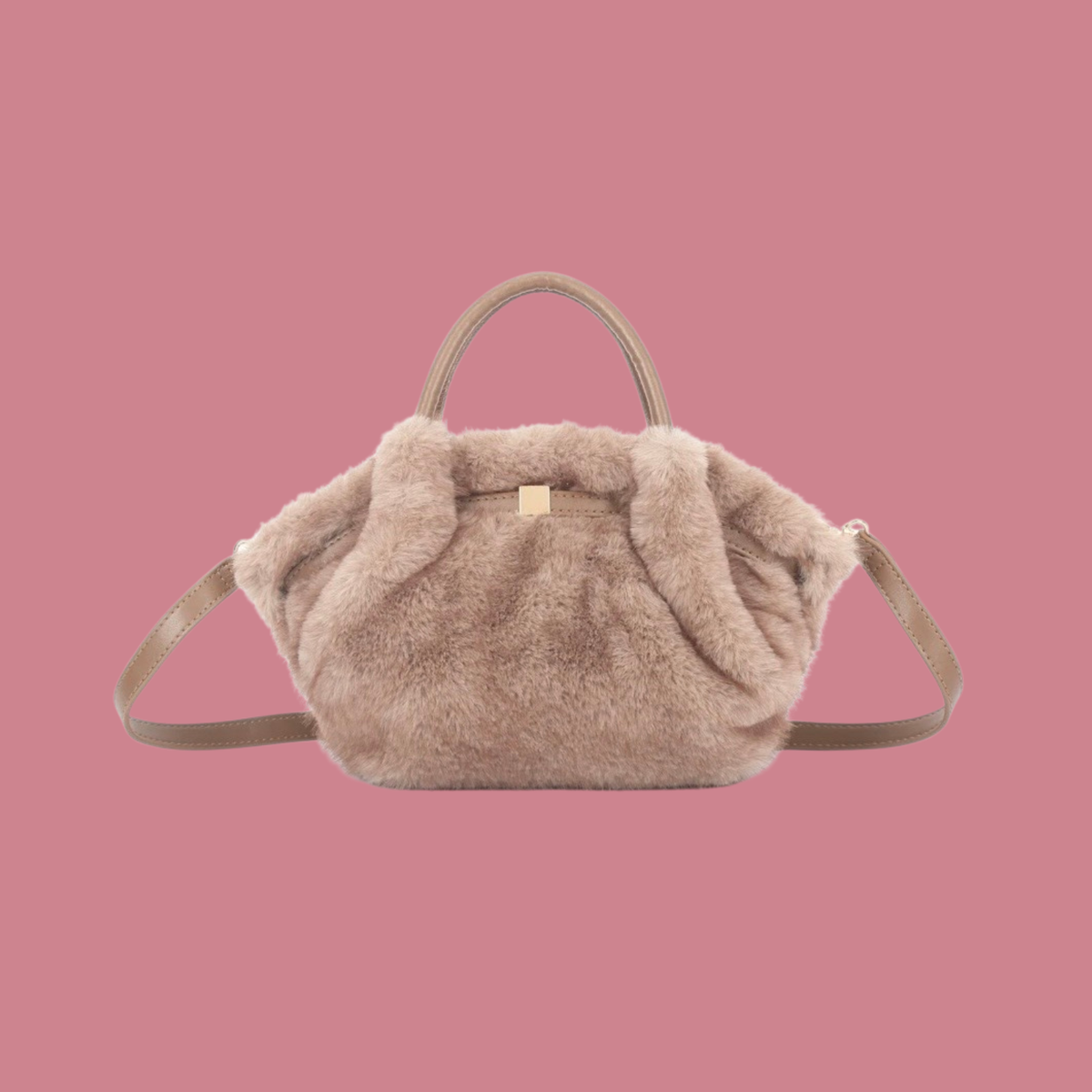 Tas Faux Fur - Beige/Taupe