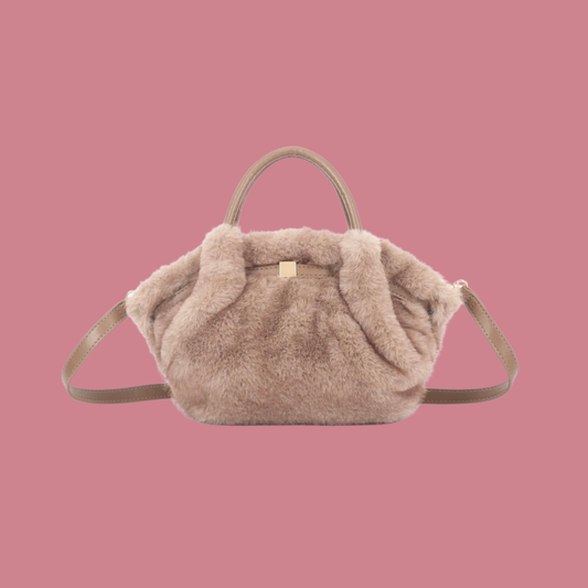Tas Faux Fur - Beige/Taupe