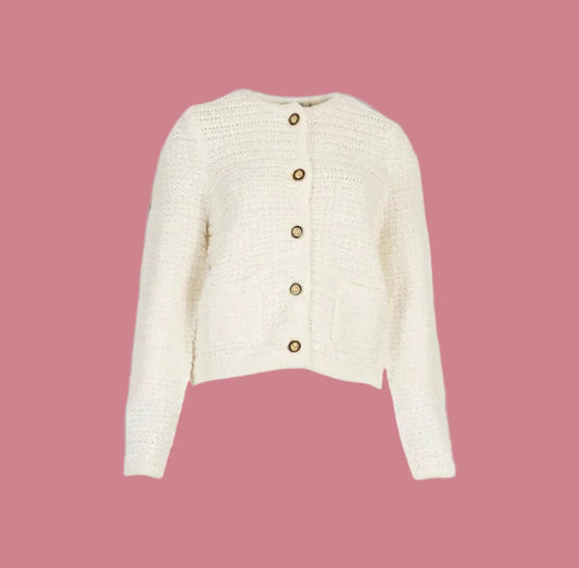 Vest met knopen - Creme wit