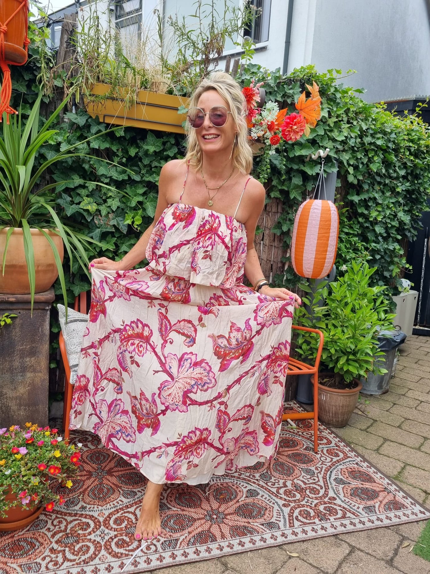 Maxi Jurk Paisley - Roze Mix